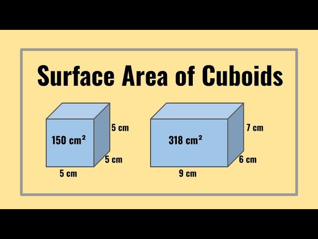 How to Calculate the Surface Area of Cuboids thumbnail