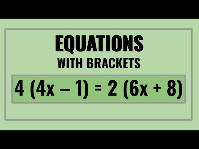How to Solve Equations with Brackets (Distribute and Simplify) thumbnail