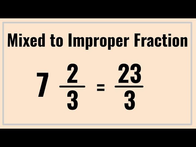 How to Convert Mixed Numbers to Improper Fractions thumbnail