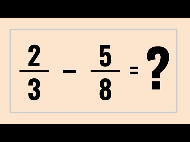 How to Add and Subtract Fractions with Different Denominators thumbnail