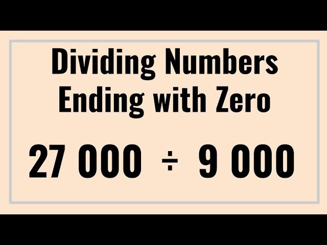 How to Divide Numbers Ending in Zeros thumbnail