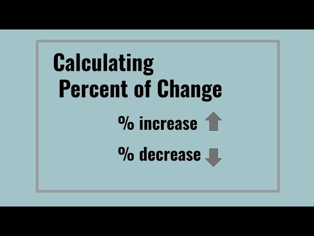 How to Calculate Percent of Change (Increase or Decrease) thumbnail
