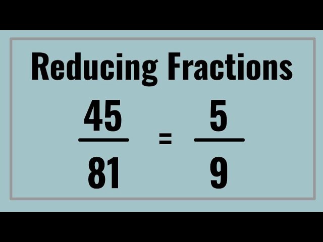 How to Reduce Fractions video tutorial thumbnail