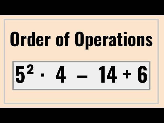 Order of Operations (With and Without Brackets) thumbnail